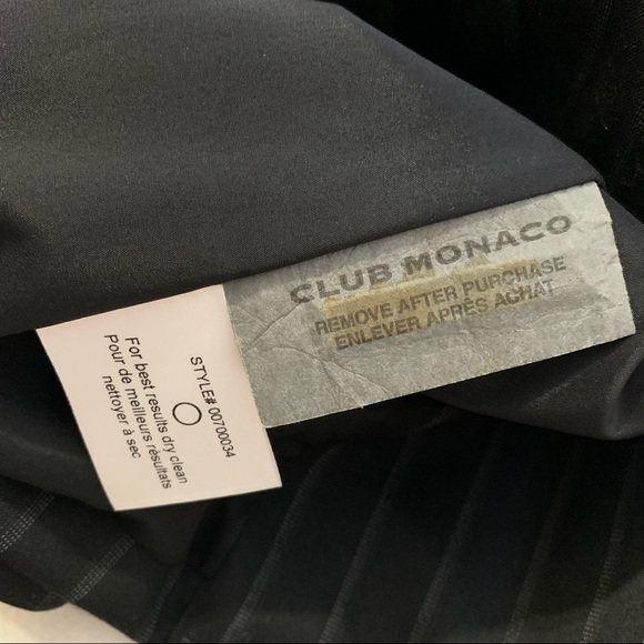 Club Monaco Striped Black Blazer | Size 8 - Picture 6 of 7